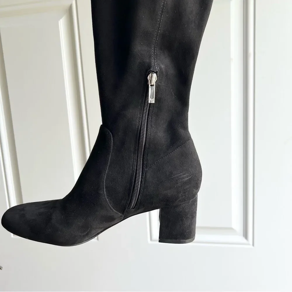 Marc Fisher Charlotte Over-the-Knee Faux-Suede Black Boot